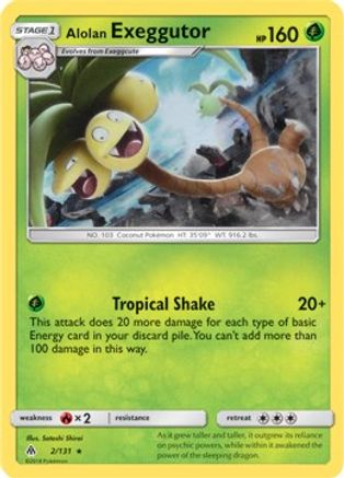 Alolan Exeggutor - 2/131 (SM Forbidden Light)/131  - Holofoil - Rare