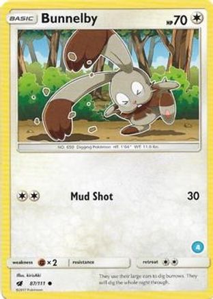 Bunnelby (87/111) (Deck exclusif #4) [Soleil et Lune : Kit d'entraînement - Alolan Ninetales] 