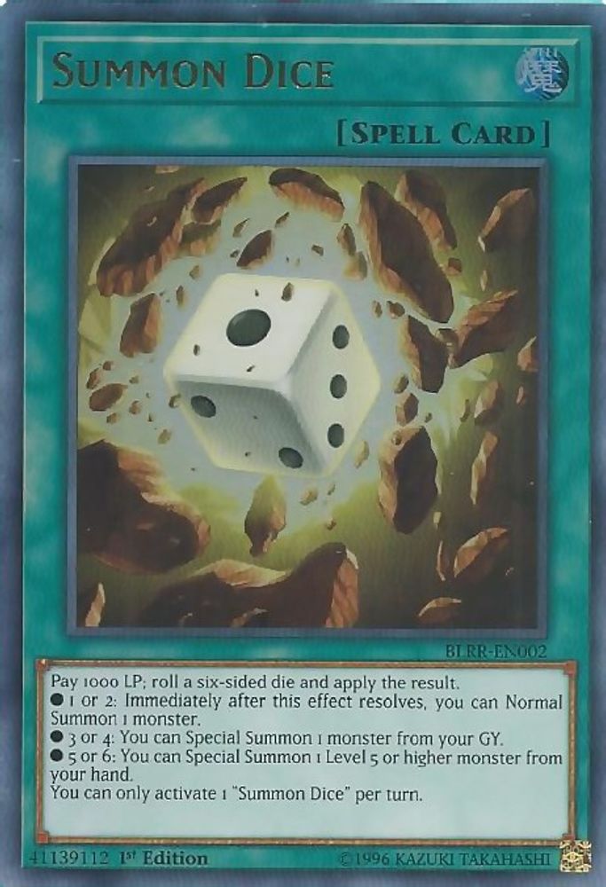 Summon Dice (BLRR-EN002) - Ultra Rare