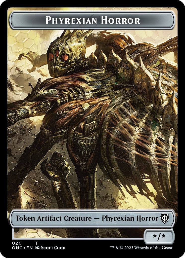 Guivre Phyrexienne // Jeton double face d'horreur phyrexiane [Phyrexia : Tous seront des jetons de commandant unique] 