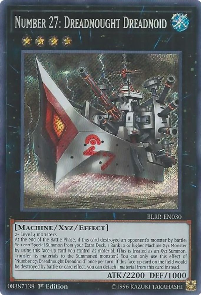 Number 27: Dreadnought Dreadnoid (BLRR-EN030) - Secret Rare