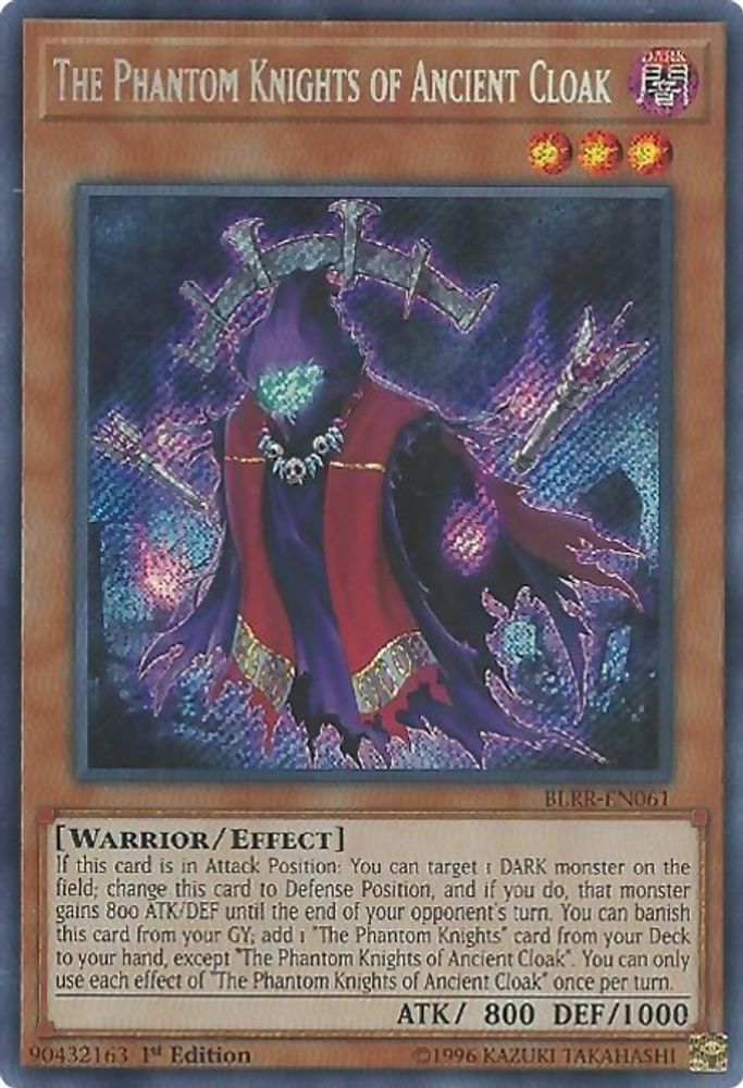 The Phantom Knights of Ancient Cloak (BLRR-EN061) - Secret Rare
