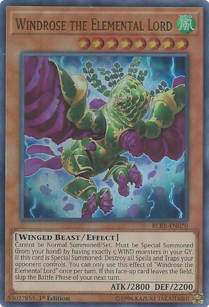 Windrose the Elemental Lord (BLRR-EN070) - Ultra Rare