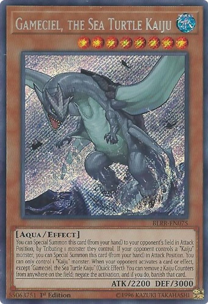 Gameciel, the Sea Turtle Kaiju (BLRR-EN075) - Secret Rare