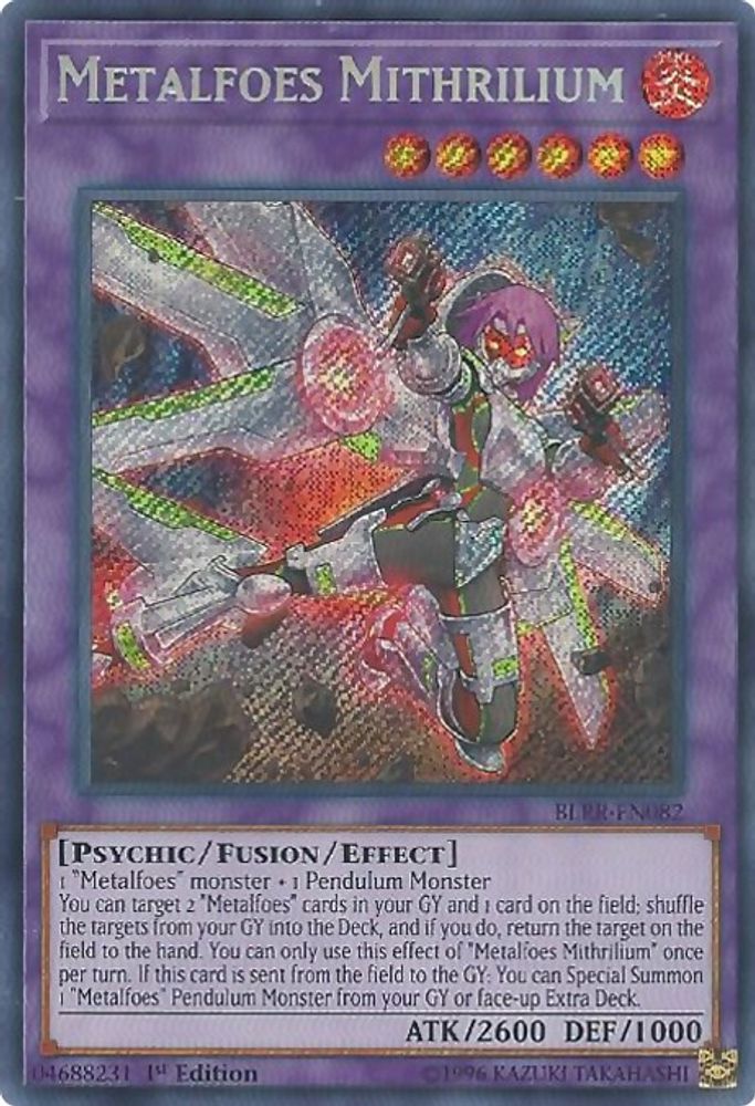 Metalfoes Mithrilium [BLRR-EN082] Secret Rare 
