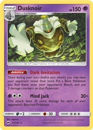 Dusknoir (53/147) (Deck thématique exclusif) [Soleil et Lune : Ombres brûlantes] 