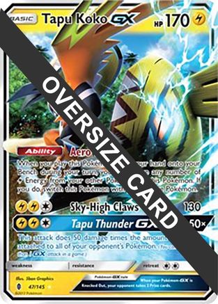Tapu Koko GX (47/145) (carte Jumbo) [Soleil et Lune : Guardians Rising] 