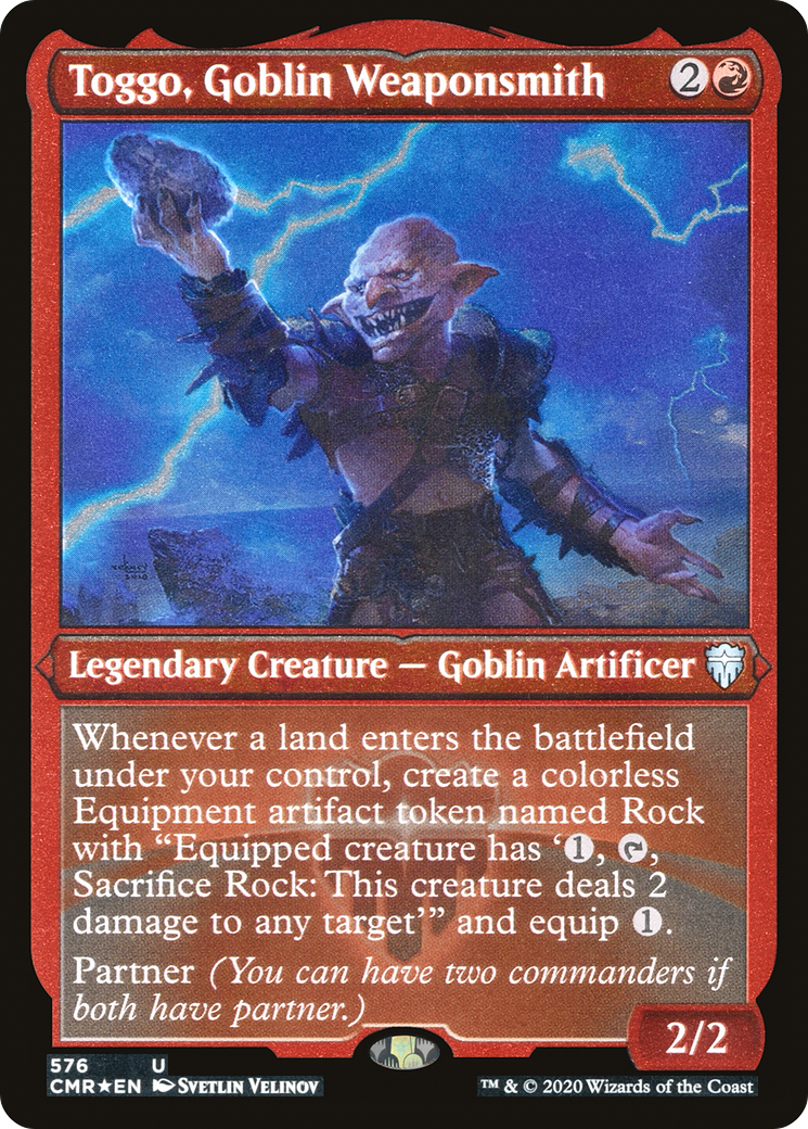 Toggo, forgeron d'armes gobelin (gravé) [Commander Legends] 