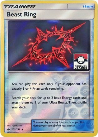 Beast Ring (Pokemon League) 102/131  - Reverse Holofoil - Promo