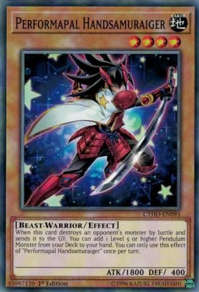 Performapal Handsamuraiger [CYHO-EN093] Commun 