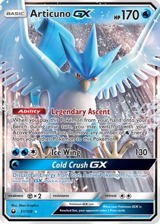 Articuno GX 031  - Holofoil - Ultra Rare
