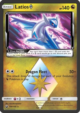 Latios Prism Star 108  - Holofoil - Prism Rare
