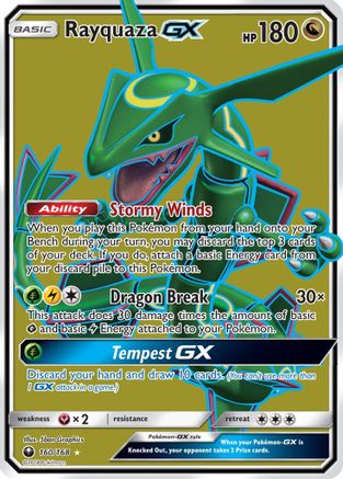 Rayquaza GX (Full Art)  - Holofoil - Ultra Rare