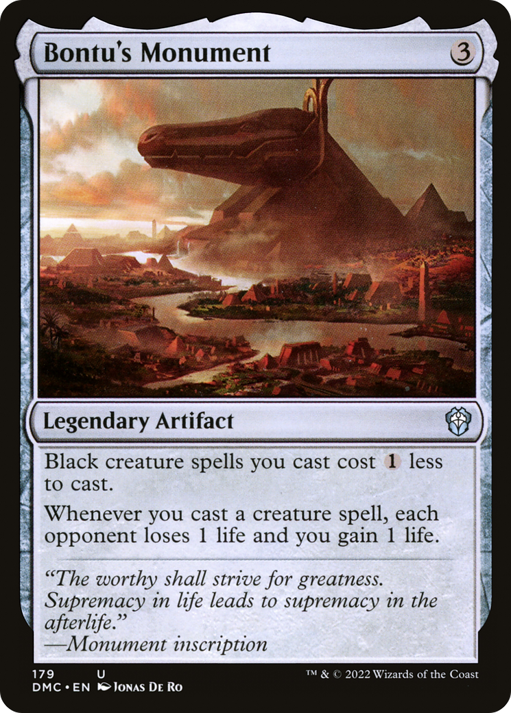 Monument de Bontu [Commandant Uni de Dominaria] 