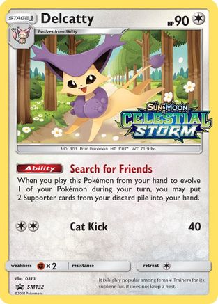 Delcatty - SM132 (Prerelease)  - Holofoil - Promo