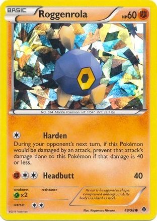 Roggenrola - 49/98 (Cracked Ice Holo)/98  - Holofoil - Promo