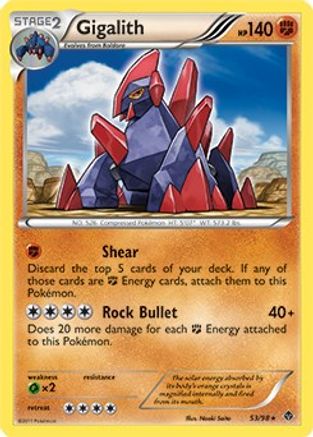 Gigalith - 53/98 (Cracked Ice Holo)/98  - Holofoil - Promo