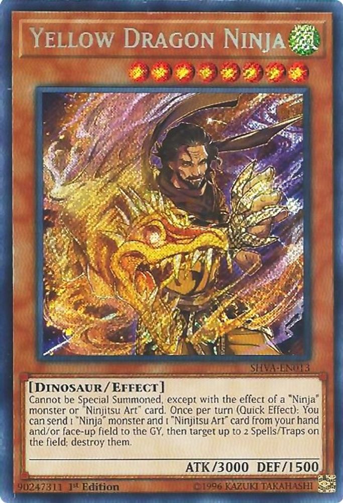 Yellow Dragon Ninja (SHVA-EN013) - Secret Rare