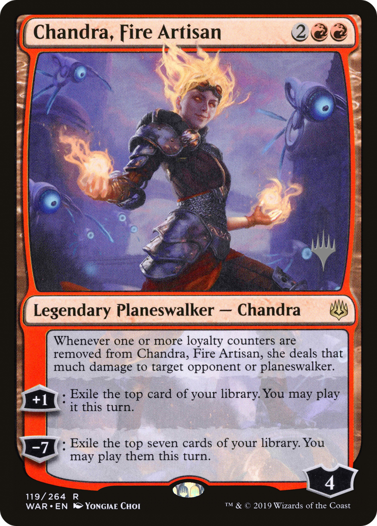 Chandra, Artisan du Feu (Pack Promo) [War of the Spark Promos] 