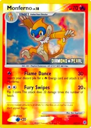 Monferno - 56/130 [Diamond & Pearl]/130  - Reverse Holofoil - Promo