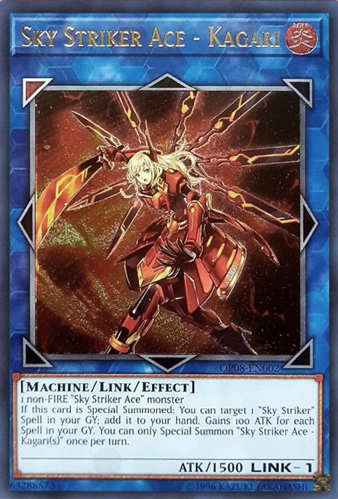 Sky Striker Ace - Kagari (UTR) (OP08-EN002) - Ultimate Rare