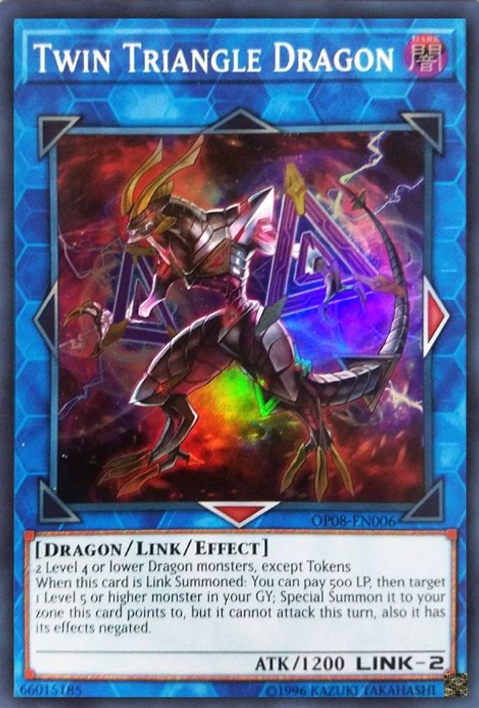 Twin Triangle Dragon (OP08-EN006) - Super Rare