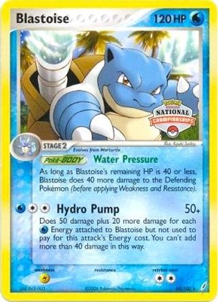 Blastoise - 14/100 (National Championships)/100  - Promo