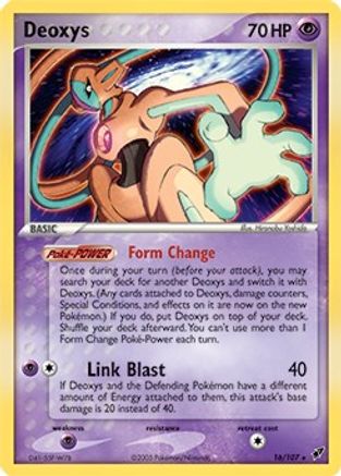 Deoxys - 16/107 (EX Deoxys)/107  - Holofoil - Holo Rare