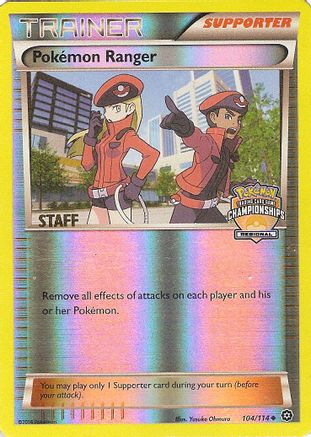 Pokemon Ranger (104/114) (équipe promotionnelle du championnat régional) [XY : Steam Siege] 