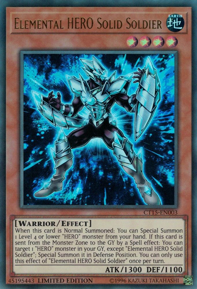 Elemental HERO Solid Soldier (CT15-EN003) - Ultra Rare
