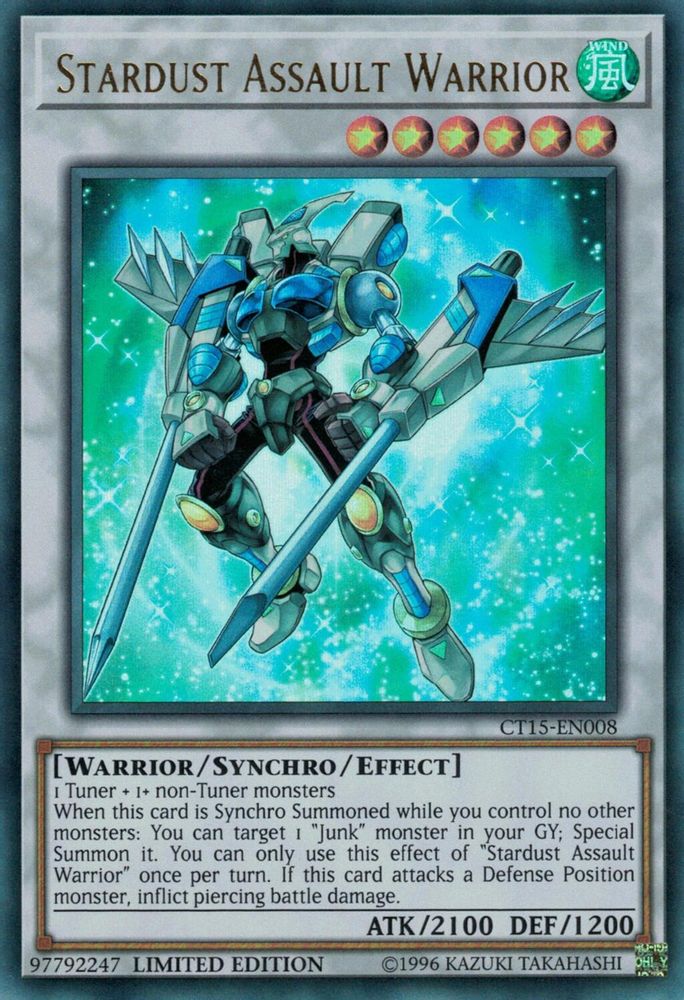 Stardust Assault Warrior (CT15-EN008) - Ultra Rare
