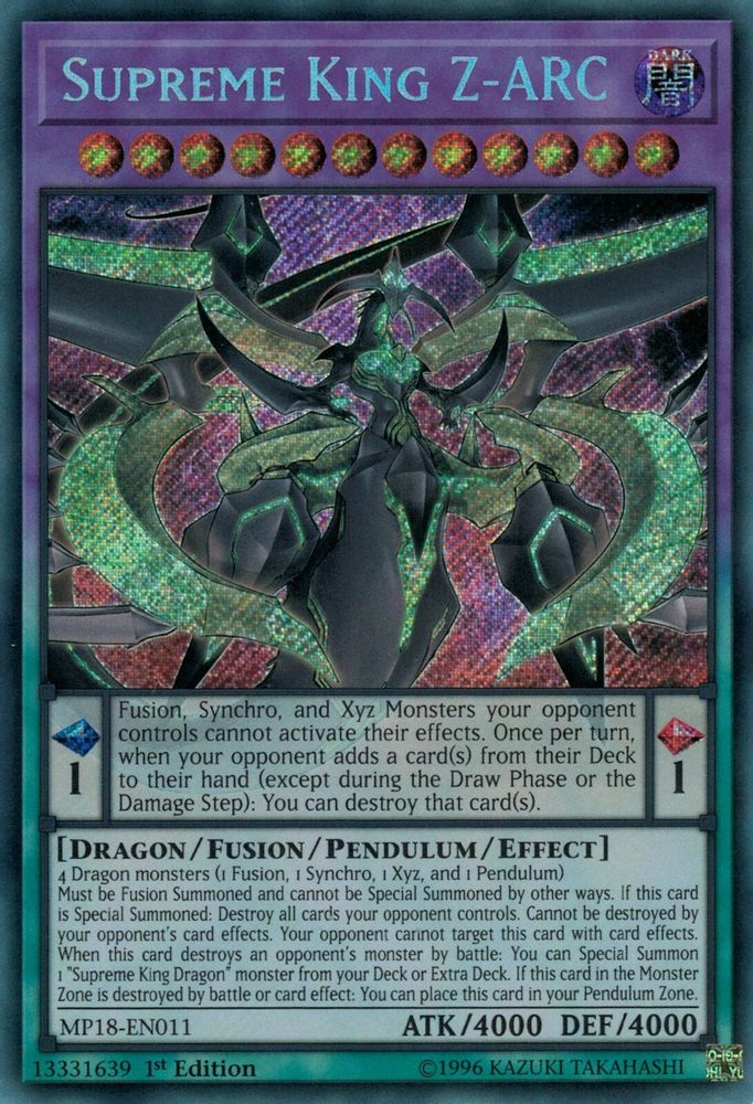 Supreme King Z-ARC (MP18-EN011) - Secret Rare