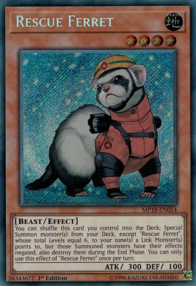 Rescue Ferret (MP18-EN054) - Secret Rare