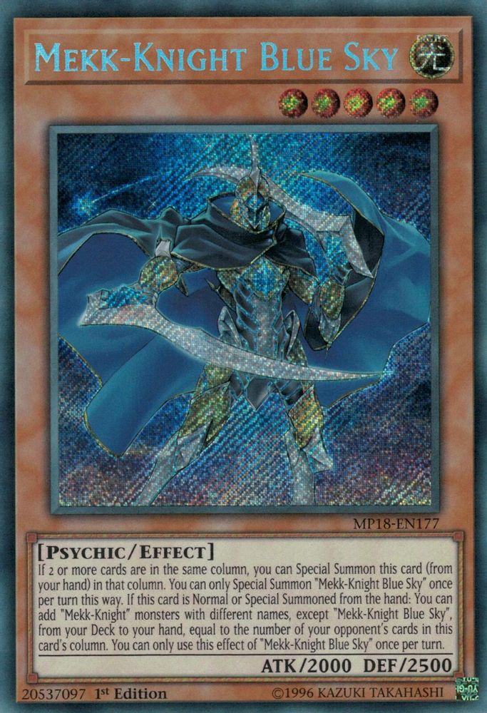 Mekk-Knight Blue Sky (MP18-EN177) - Secret Rare