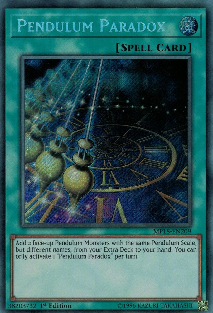 Pendulum Paradox (MP18-EN209) - Secret Rare