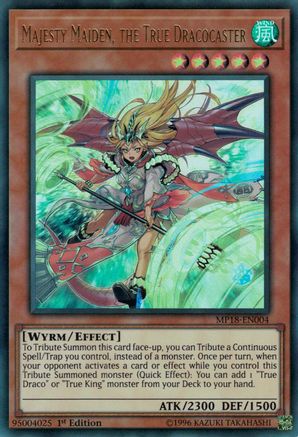 Majesty Maiden, the True Dracocaster (MP18-EN004) - 2018 Mega-Tins Mega Pack 1st Edition