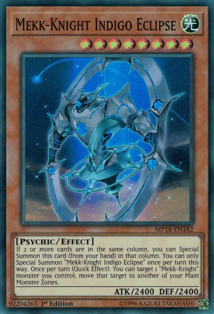 Mekk-Knight Indigo Eclipse (MP18-EN182) - Super Rare