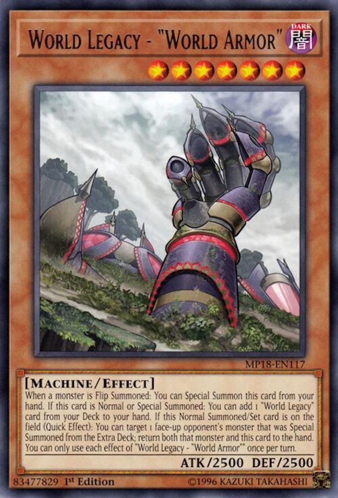 World Legacy - "World Armor" (MP18-EN117) - Rare