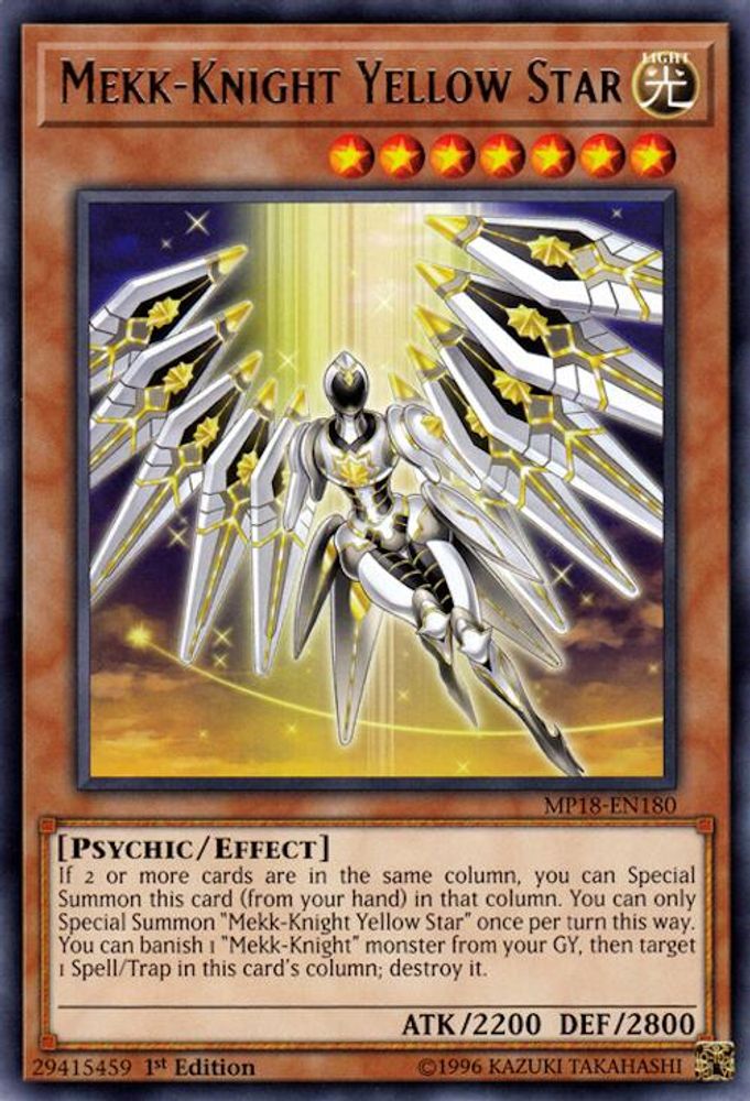 Mekk-Knight Yellow Star (MP18-EN180) - Rare