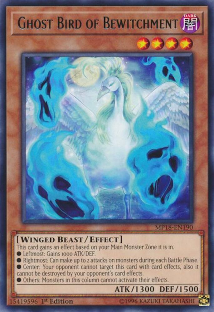 Ghost Bird of Bewitchment (MP18-EN190) - Rare