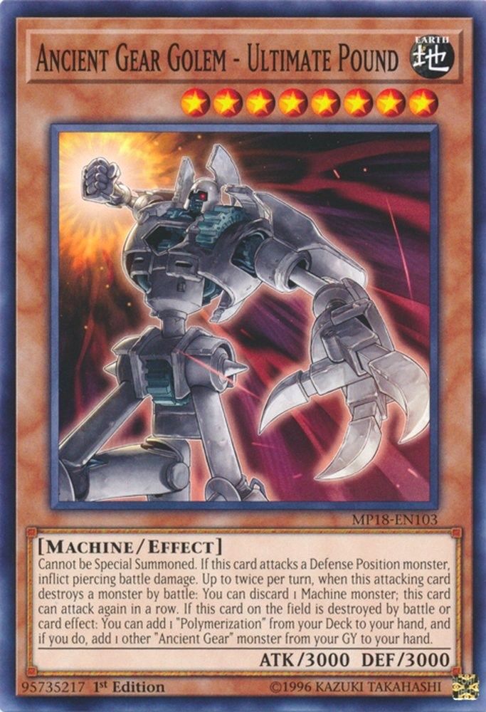 Ancient Gear Golem - Ultimate Pound (MP18-EN103) - Common