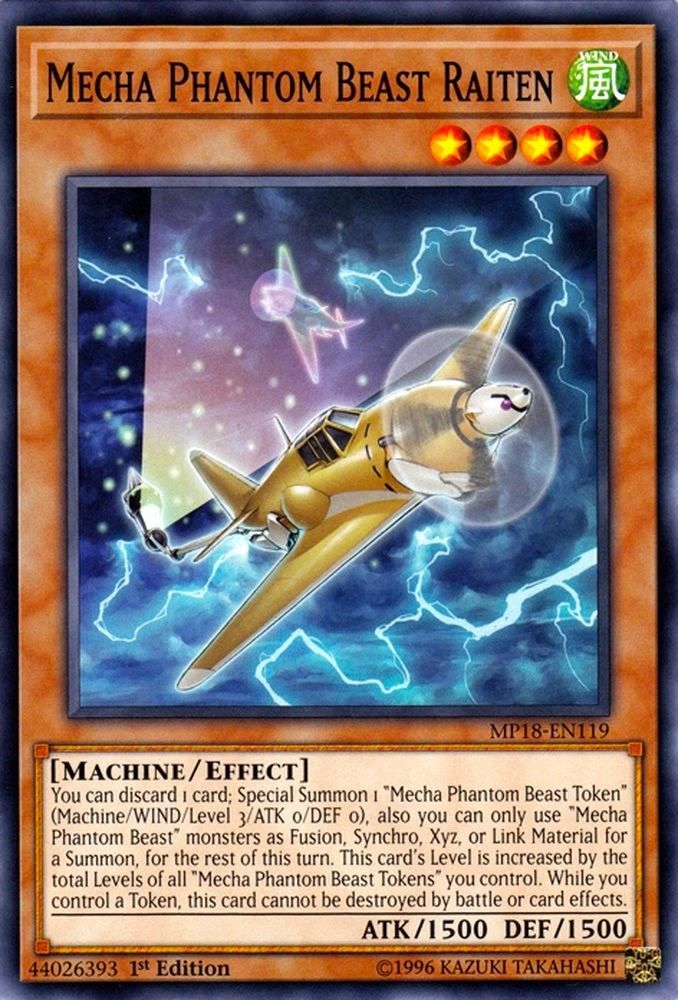 Mecha Phantom Beast Raiten (MP18-EN119) - Common