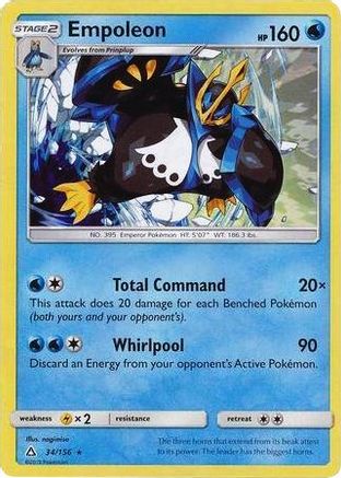 Empoleon - 34/156 (Cracked Ice Holo)/156  - Holofoil - Rare