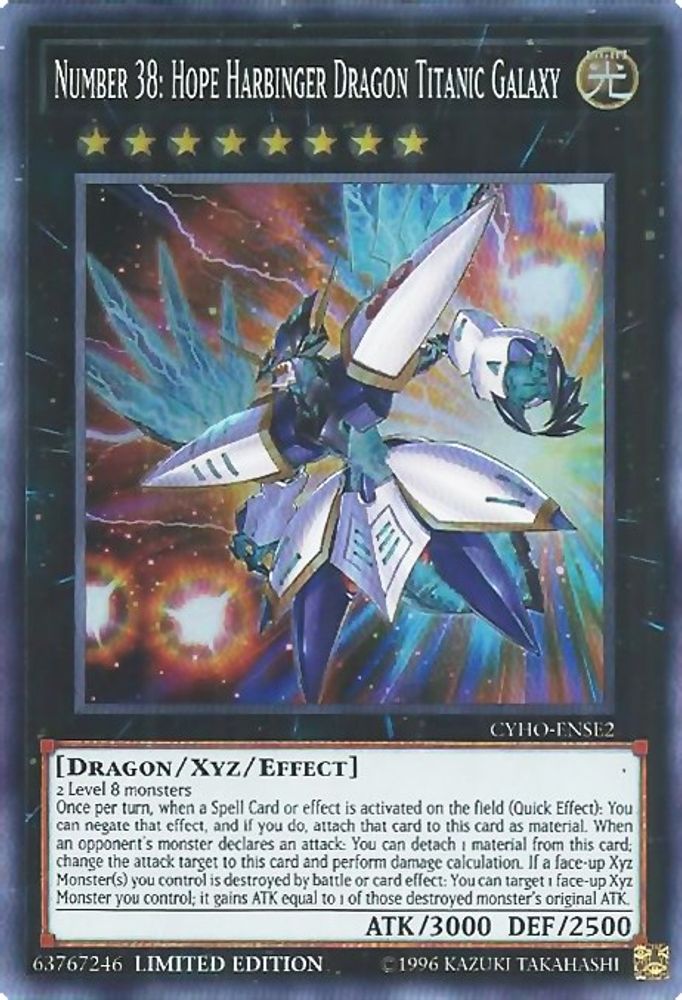 Numéro 38 : Hope Harbinger Dragon Titanic Galaxy [CYHO-ENSE2] Super Rare 