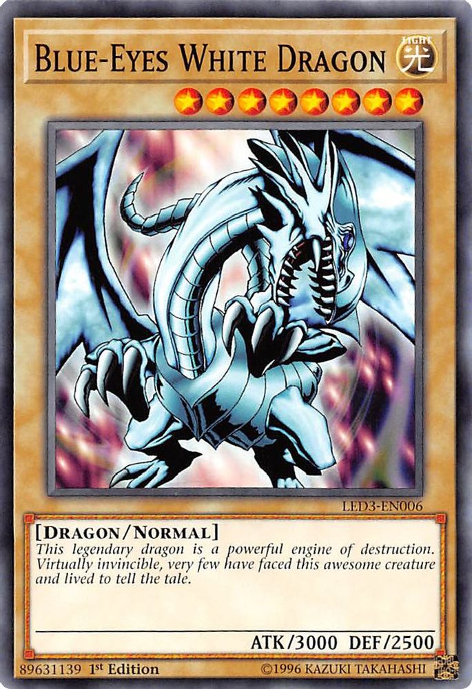 Blue-Eyes White Dragon (LED3-EN006) - Common