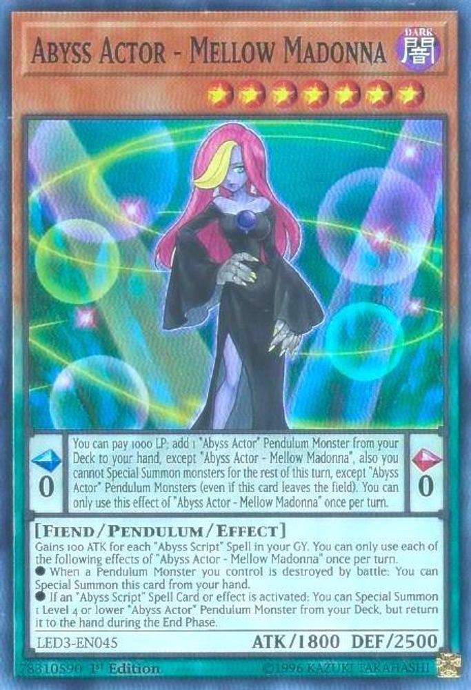 Abyss Actor - Mellow Madonna (LED3-EN045) - Super Rare