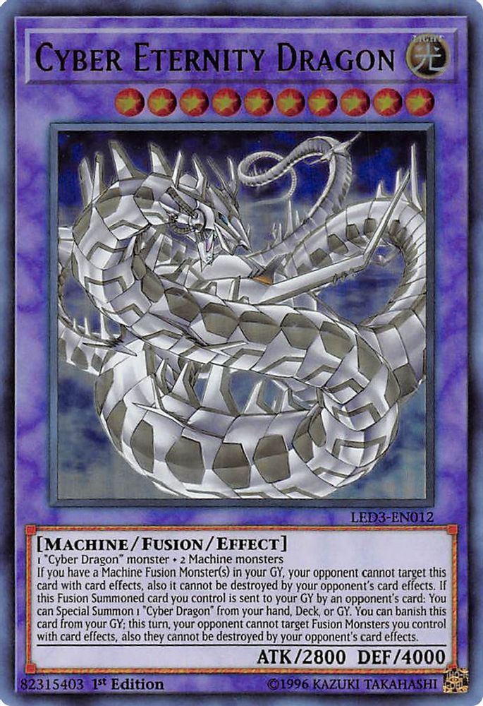 Cyber Eternity Dragon (LED3-EN012) - Ultra Rare