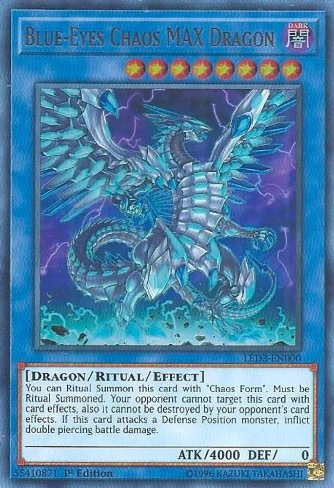 Blue-Eyes Chaos MAX Dragon (LED3-EN000) - Ultra Rare