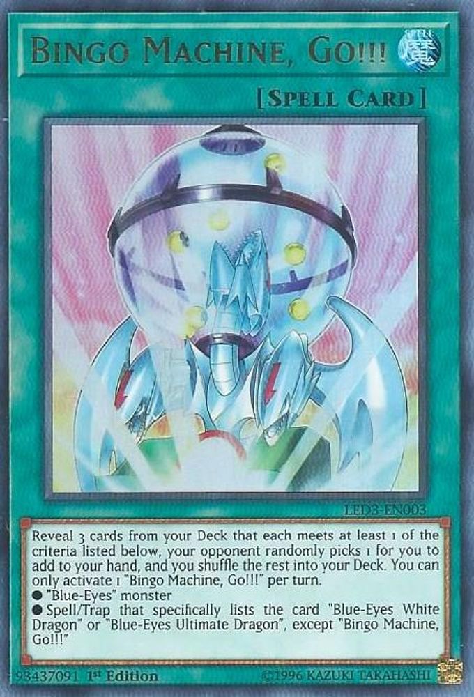 Bingo Machine, Go!!! (LED3-EN003) - Ultra Rare