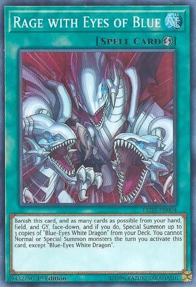 Rage with Eyes of Blue (LED3-EN004) - Super Rare
